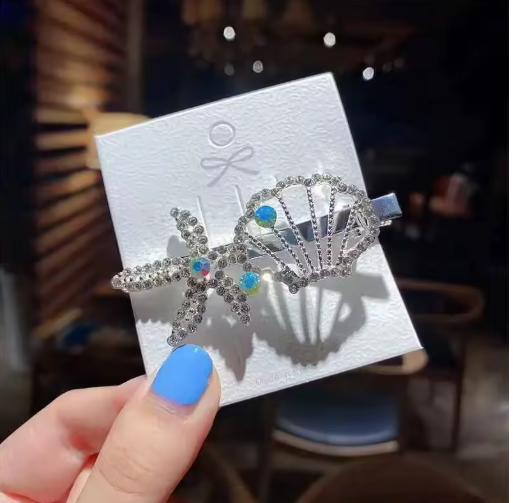 Rhinestone Crystal Rectangle Hair Clips for Weddings