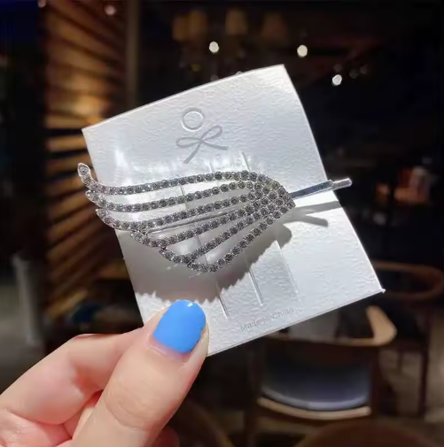 Rhinestone Crystal Rectangle Hair Clips for Weddings