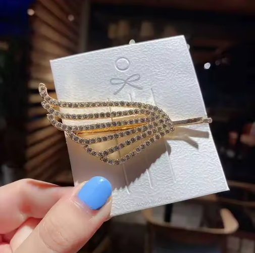 Rhinestone Crystal Rectangle Hair Clips for Weddings
