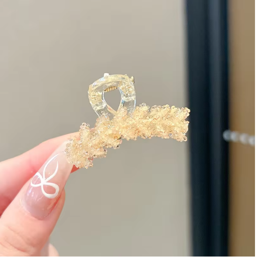 Set of 4 Crystal Wheat Ear Mini Hair Clips