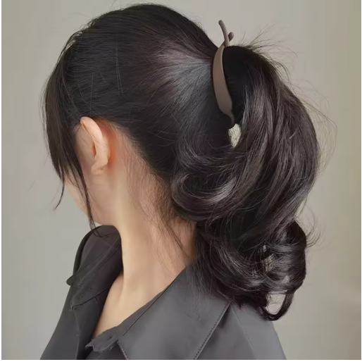 Matte Banana Hair Clips, Set of 2 – Black & Brown