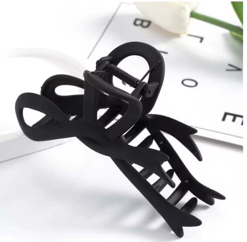 13cm Matte Bow Hair Claw Clip – Vintage Ribbon Barrette