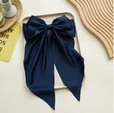 Big Bow Long Ribbon Hair Clip Barrette for Women & Girls
