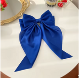 Big Bow Long Ribbon Hair Clip Barrette for Women & Girls