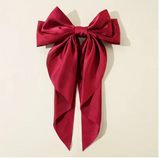 Big Bow Long Ribbon Hair Clip Barrette for Women & Girls