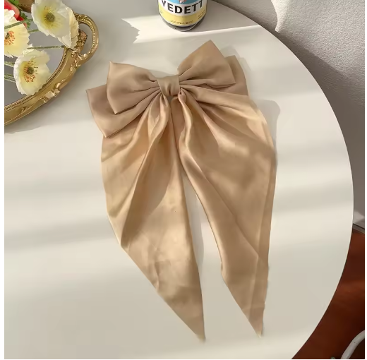 Big Bow Long Ribbon Hair Clip Barrette for Women & Girls