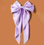 Big Bow Long Ribbon Hair Clip Barrette for Women & Girls