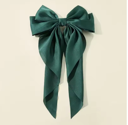 Big Bow Long Ribbon Hair Clip Barrette for Women & Girls