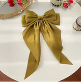 Big Bow Long Ribbon Hair Clip Barrette for Women & Girls
