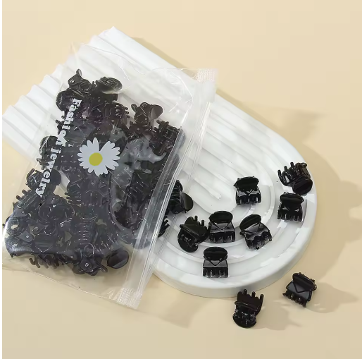30-Pack Mini Colorful Hair Claw Clips (1.5 cm)