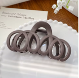 Frosted Bow Hair Claw Clip – Elegant Hollow Barrette