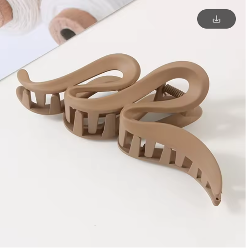 13 cm Wavy Shark Hair Clip - Matte & Clear Acrylic, Strong Hold