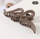 13 cm Wavy Shark Hair Clip - Matte & Clear Acrylic, Strong Hold