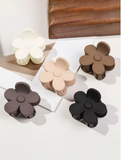 5-Piece Matte Flower Hair Claw Clips for Thin Hair