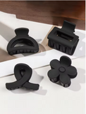 5-Piece Matte Flower Hair Claw Clips for Thin Hair
