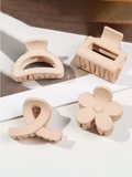 5-Piece Matte Flower Hair Claw Clips for Thin Hair