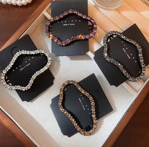 Rhinestone BB Hair Clips, 4-Pack Side Bang Barrettes