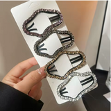 Rhinestone BB Hair Clips, 4-Pack Side Bang Barrettes