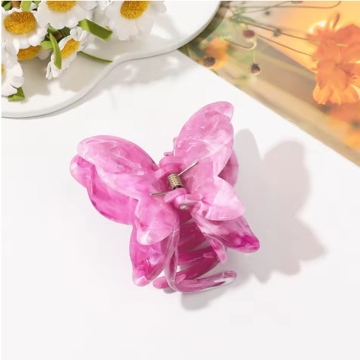 3D Butterfly Medium Hair Claw Clip – Multicolor