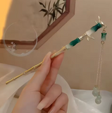 Elegant Chinese Style Tassel Hair Stick with Floral Charm