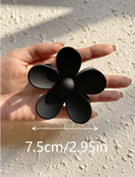 Matte Flower Hair Claw Clip | Black or White