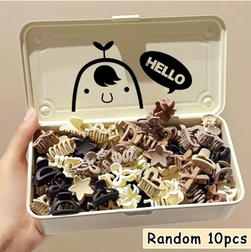 Beige Mini Hair Clips Mixed Pack (5–30 pcs)