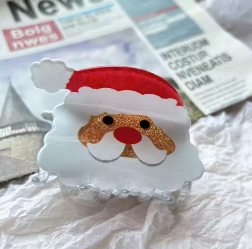 Christmas Santa Bell Hair Clip