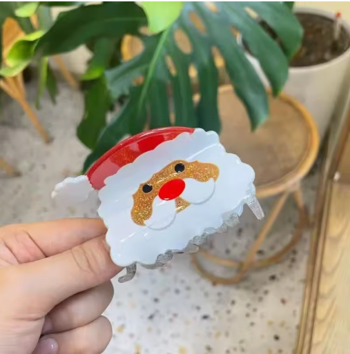 Christmas Santa Bell Hair Clip