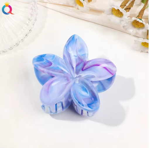 Marble Flower Claw Clips for Thin Hair – Beachy Hair Accessory