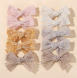10-Pack Bow Hair Clips for Girls, 3.26 in, Random Colors