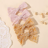 10-Pack Bow Hair Clips for Girls, 3.26 in, Random Colors