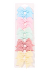 10-Piece Kids Bow Hair Clips – Handmade Solid Colors