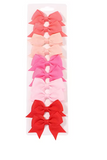 10-Piece Kids Bow Hair Clips – Handmade Solid Colors