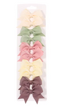 10-Piece Kids Bow Hair Clips – Handmade Solid Colors