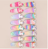 Unicorn Rainbow Glitter BB Hair Clips Set (16pcs)