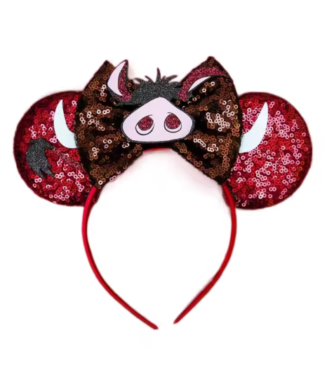 Sequin Mickey Ears Headband with Bow for Kids & Adults