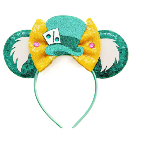 Sequin Mickey Ears Headband with Bow for Kids & Adults