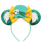 Sequin Mickey Ears Headband with Bow for Kids & Adults