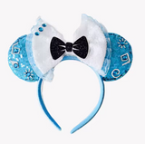 Sequin Mickey Ears Headband with Bow for Kids & Adults