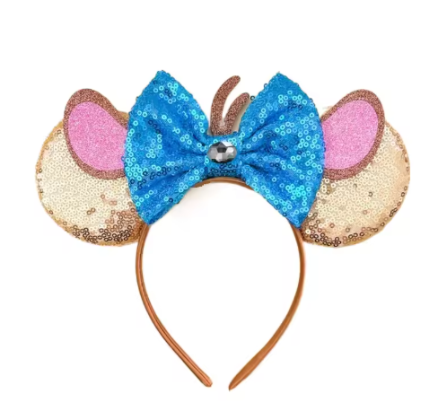 Sequin Mickey Ears Headband with Bow for Kids & Adults