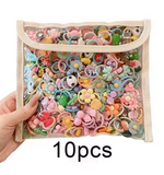 Cartoon Hair Ties for Girls – 10/20/50 Pack Cute Elastic Bands