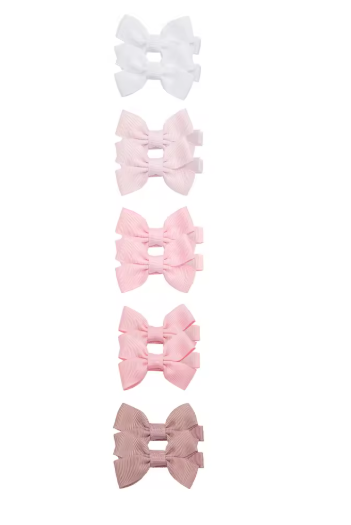 2-inch Baby Girl Hair Bow Pairs with Alligator Clips