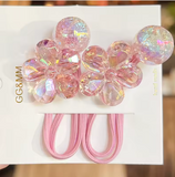 Camellia Flower Hair Ties for Girls (2-Pack)