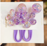 Camellia Flower Hair Ties for Girls (2-Pack)