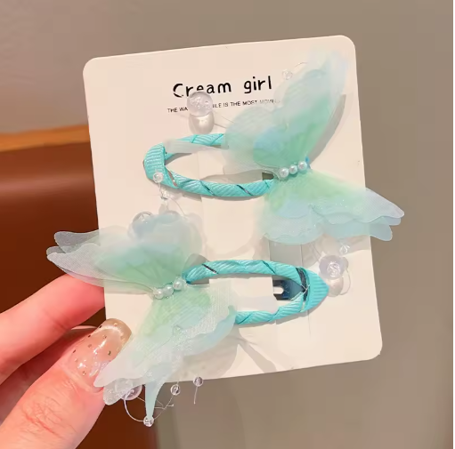 Butterfly Hair Clips for Girls (2pcs) Hanfu Style