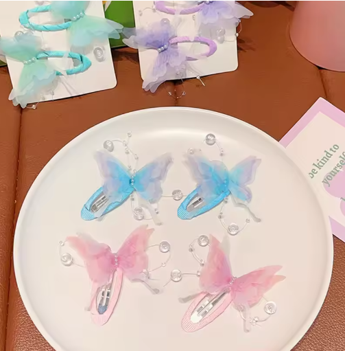 Butterfly Hair Clips for Girls (2pcs) Hanfu Style