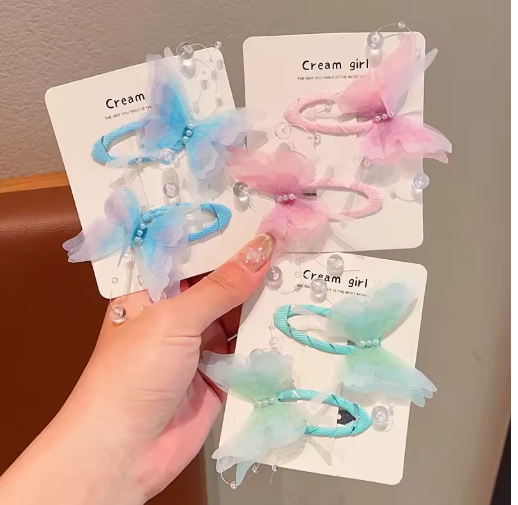 Butterfly Hair Clips for Girls (2pcs) Hanfu Style