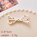 Cute Red Polka Dot Bow Hair Clip for Kids