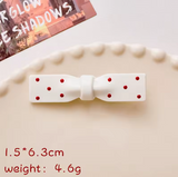 Cute Red Polka Dot Bow Hair Clip for Kids