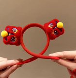 Red Lion Headband for Girls – Lunar New Year Hair Accessory